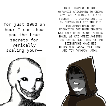 demon and monk