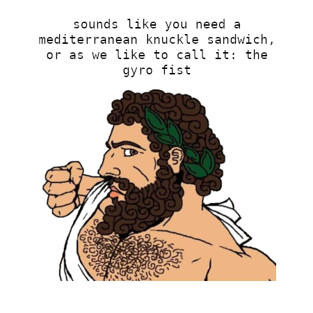 greek chadjak punching you